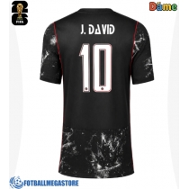 Fotballdrakt Dame Canada Jonathan David #10 Bortedrakt VM 2026 Kortermet